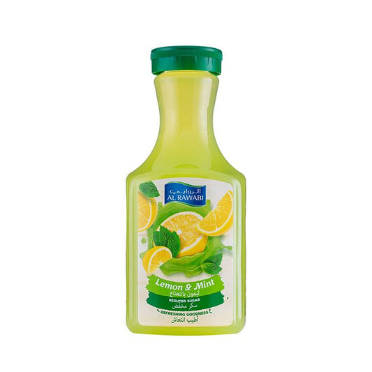 Al Rawabi Lemon & Mint Reduced Sugar Juice, 1.5L