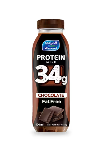 Almarai Chocolate Fat Free Protein Milk No Added Sugar, 400ml