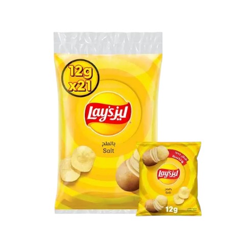 Lay's Salt Potato Chips, 21x12g