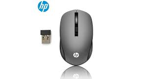 ماوس لاسلكي HP S1000 2.4G لأجهزة الكمبيوتر المكتبية والمحمولة بدقة 1600 نقطة في البوصة، ماوس ضوئي غير مرئي متقدم وكتم الصوت