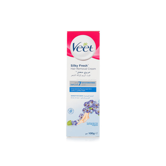 Veet Soothing Aloe Vera and Violet Blossom Fragrance Hair Removal Cream, 100g