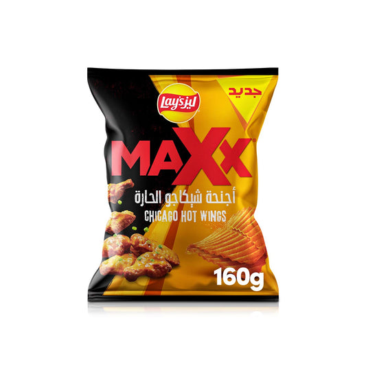 Lay's Maxx Chicago Hot Wings Potato Chips, 160g