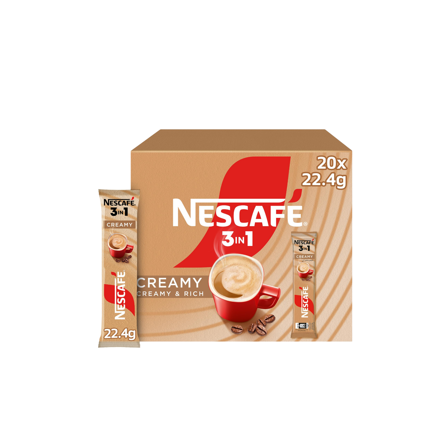 Nescafe 3-in-1 Creamy Latte Coffee Mix Sachets, 20x22.4g