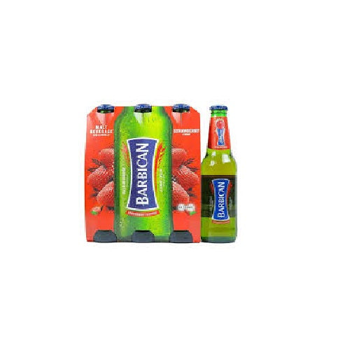 Barbican Strawberry Flavoured Non Alcoholic Malt Glass Bottle, 6x330ml
