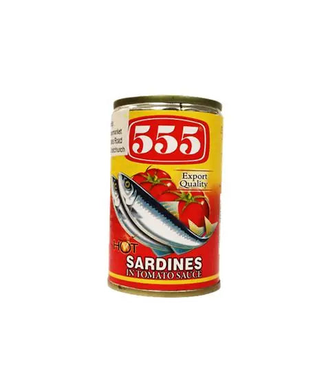 555 Sardine In Tomato and Hot Sauce 155 g