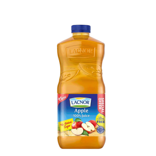 Lacnor No Added Sugar 100% Apple Juice, 1.75L