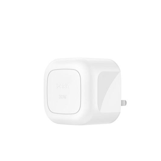 Belkin WCA008MYWH Cube Wall Charger - White, 30W