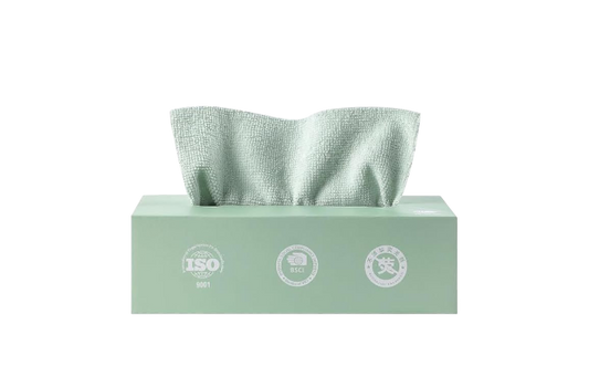 Microfiber Towel Box Set - Pistachio, 20x20cm, 20 Pieces