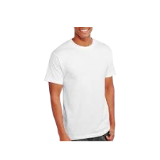 Half Sleeve Men Cotton L White, 3Pk T-shirt