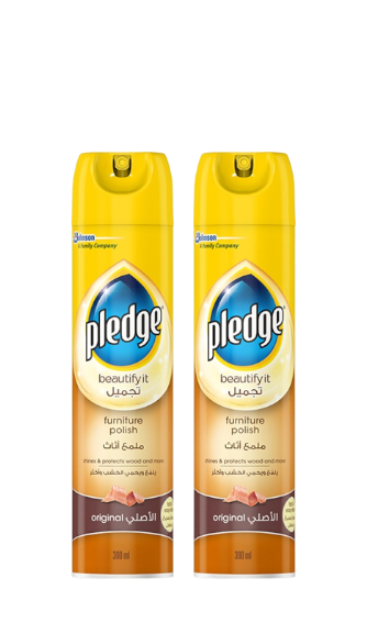 Pledge Natural Furniture Polish 300ml, 2 Pieces
