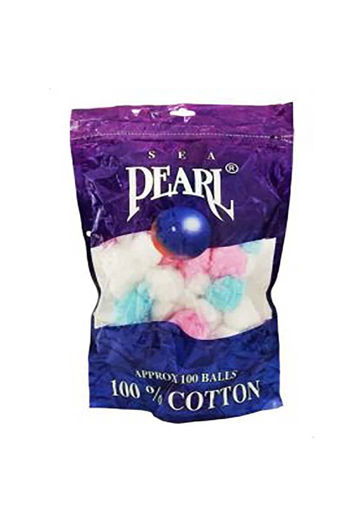 Sea Pearl Cotton Balls, 100 Balls