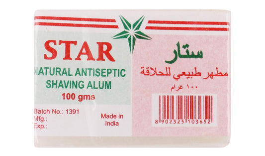 Star Natural Antiseptic Shaving Alum 100Gm