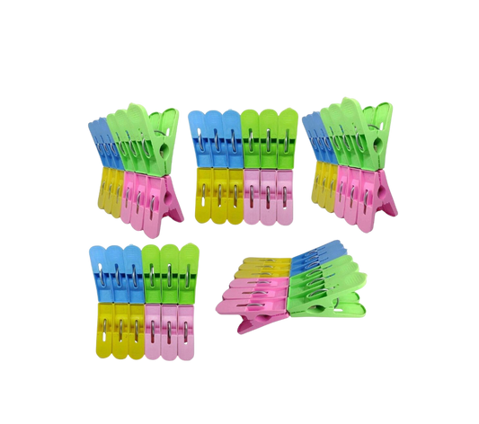Plastic Cloth Clips, 36 Pieces