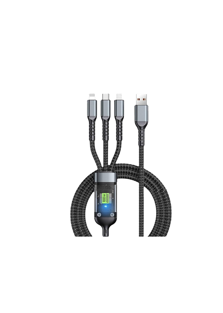 3 In 1 Cable Type-C To M+L+C Fast Charger
