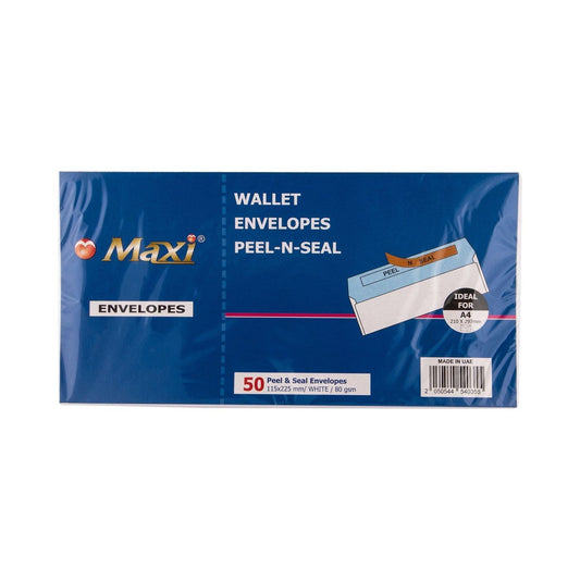 Maxi Peel & Seal Envelopes, 50 Pieces
