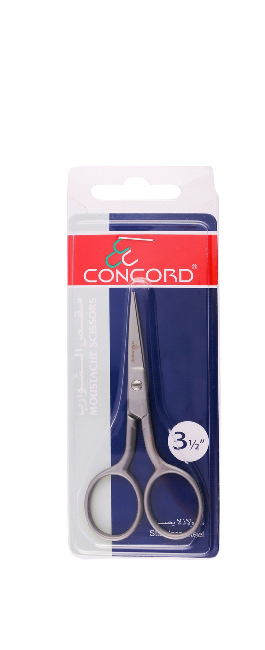 مقص شارب كونكورد من الفولاذ المقاوم للصدأ، 3.5 بوصة، قطعة واحدة