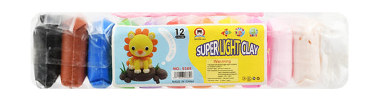 Doctor Lian Assorted Super Light Clay, 12 Pieces