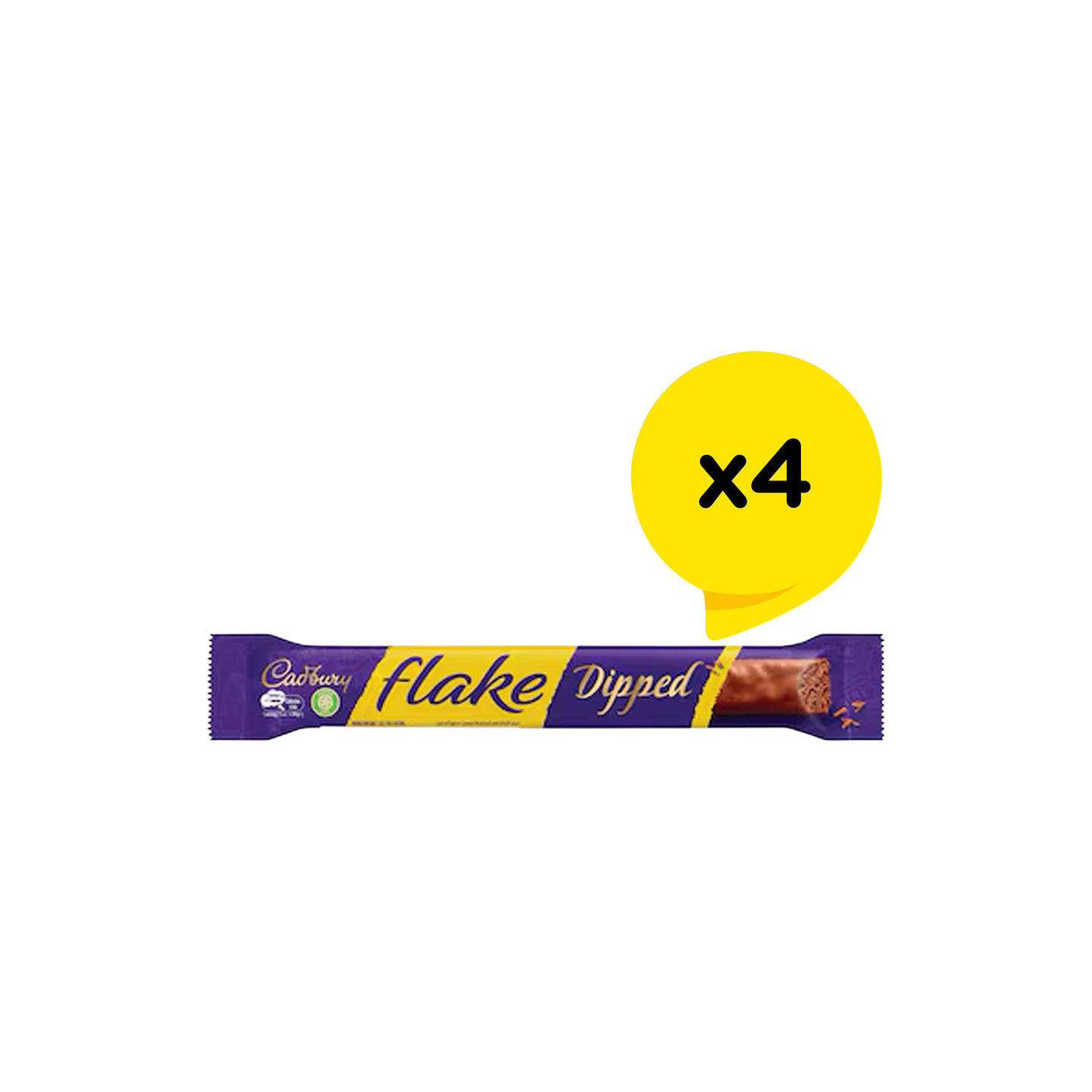 Cadbury Flake Dipped Chocolate Bar, 4x28g
