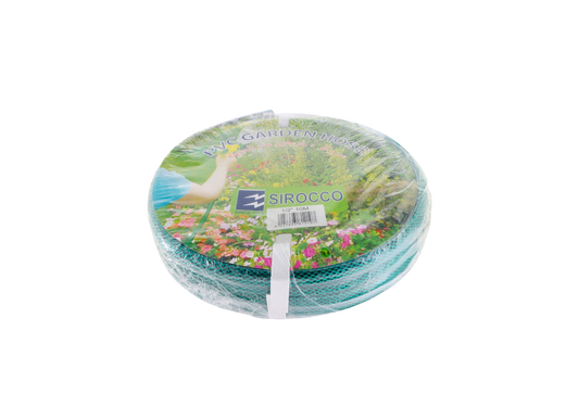 Sirocco Black & Green PVC Garden Hose, 10m