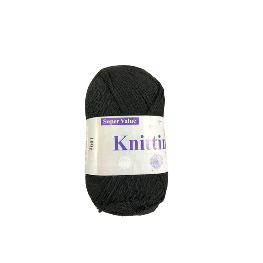 خيوط حياكة سوداء فائقة القيمة، 100 غرام