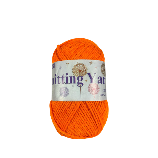 خيوط صوف برتقالية للحياكة، قطعة واحدة