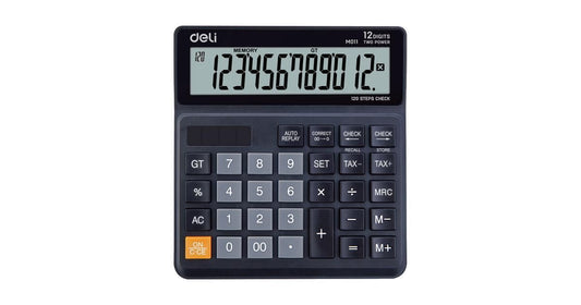 Deli 12 Digit Calculator - Black EM01120