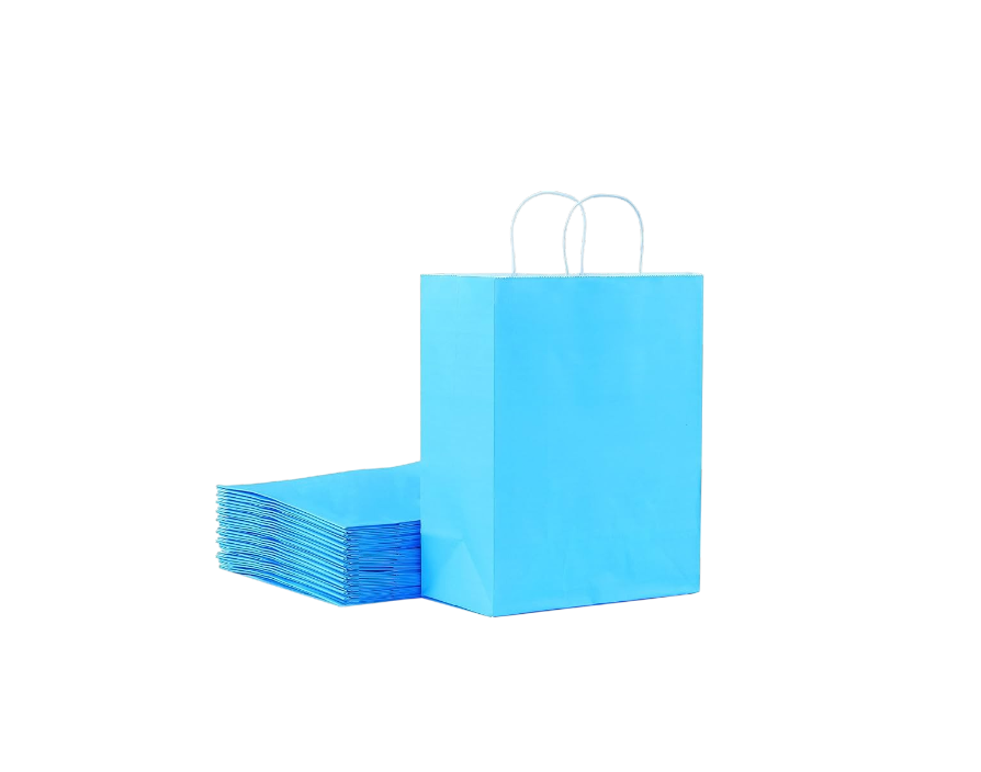 Mini Gift Bag - Light Blue, 12 Pieces