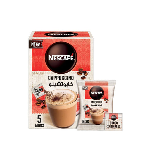 Nescafe Cappuccino Instant Coffee with Sprinkles Box, 5x19.3g
