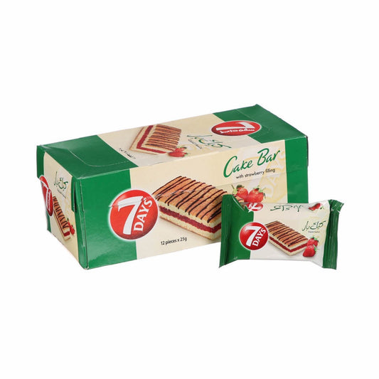 7Days Mini Strawberry Cake Bar, 12x25g