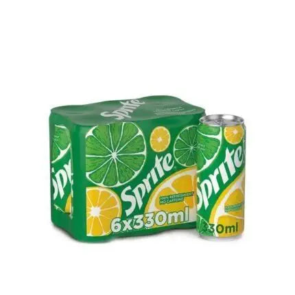 Sprite Regular Lemon Lime Flavored Soft Drink Can, 6x330ml