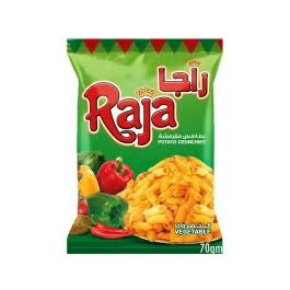 Raja Potato Crunches Vegetable Flavour, 50x14g