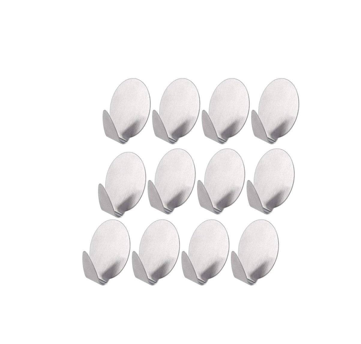 Stainless Steel Sticky Hanger Set, 12 Pieces