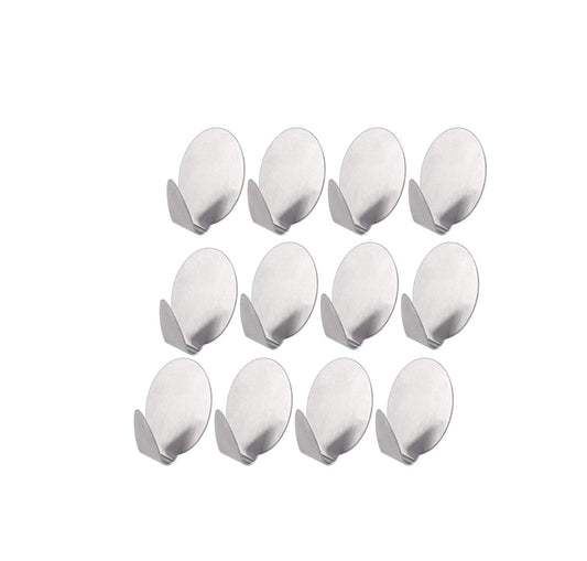 Stainless Steel Sticky Hanger Set, 12 Pieces