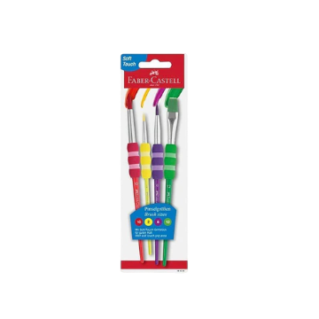 Faber-Castell Brush with Soft Touch Grip Area, 2-6-10-12 Soft Touch