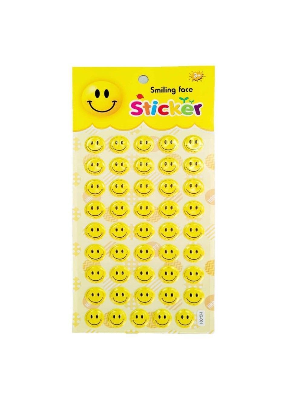 Yellow Smiling Face Sticker, 3+ Years