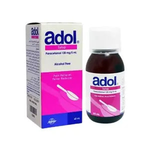 Adol 120mg/5ml Paracetamol Pain & Fever Relief Syrup, 100ml