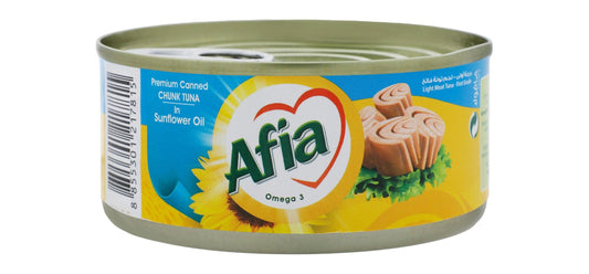 Afia Light Meat Tuna Chunk in Sunflower Oil, 160g