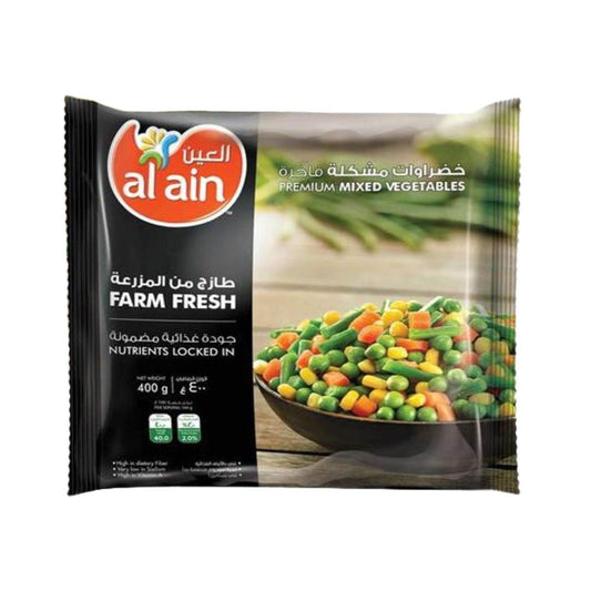 Al Ain Farm Fresh Frozen Premium Mixed Vegetables, 400g
