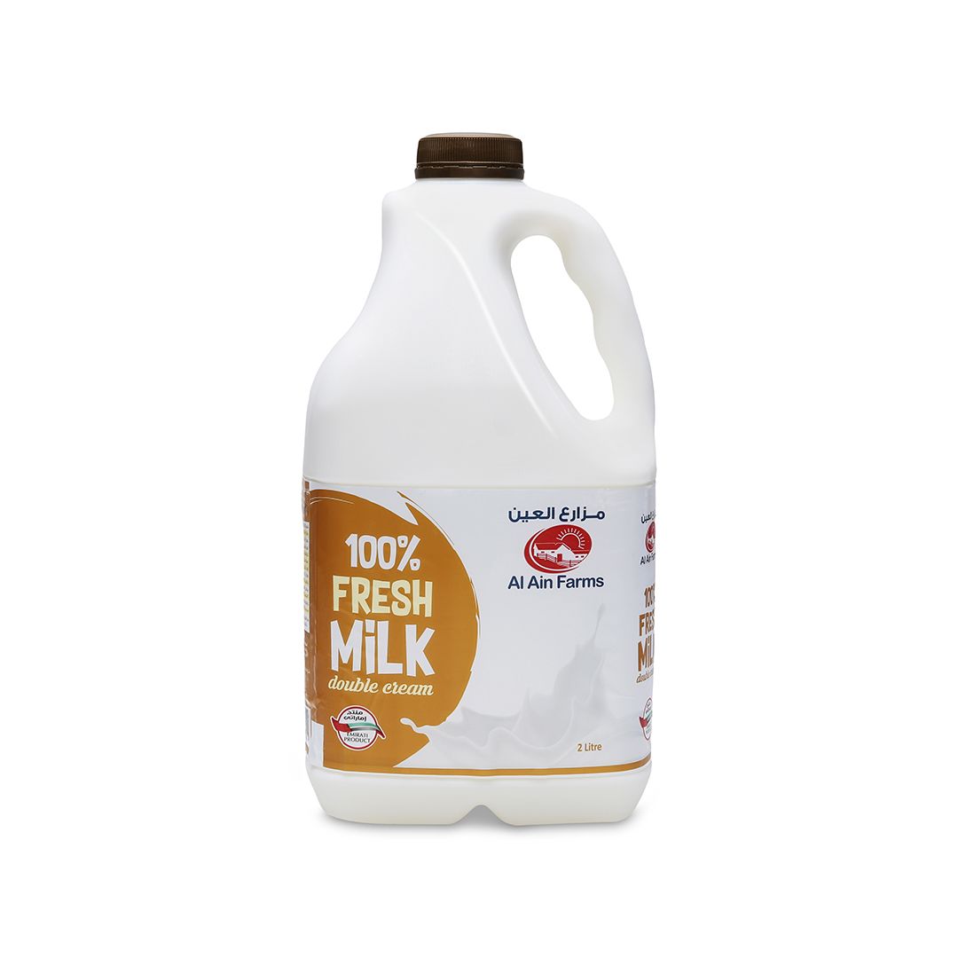 Al Ain Farms Double Cream Milk, 2L