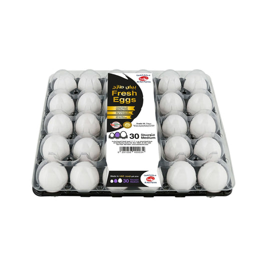 Al Ain Fresh White Eggs Medium, 30 Pieces