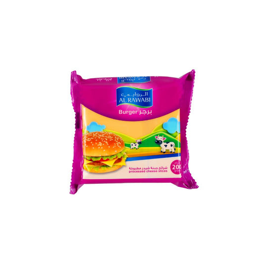 Al Rawabi Processed Burger Cheddar Cheese Slices, 200g