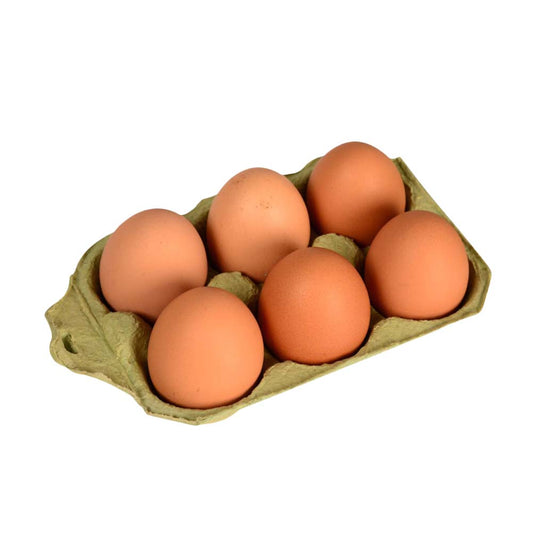 Alhana Eggs Brown, 6 Pieces