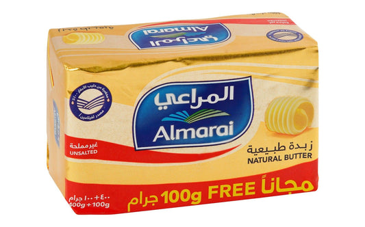 Almarai Butter Unsalted Natural 400 g + 100 g Free