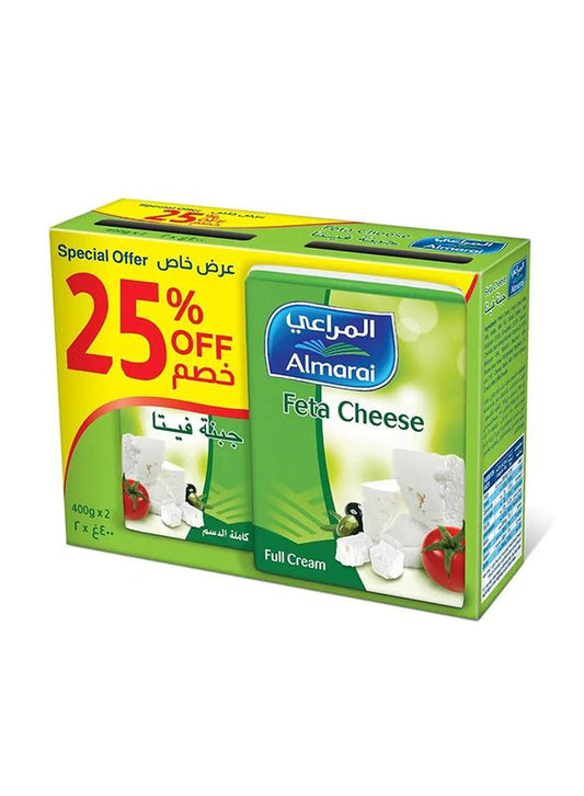 Almarai Feta Cheese Blocks, 2x400g