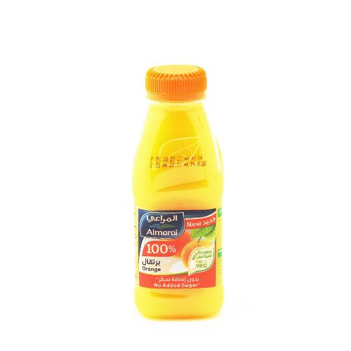 Almarai No Sugar Added Premium Orange Juice with Pulp, 200ml