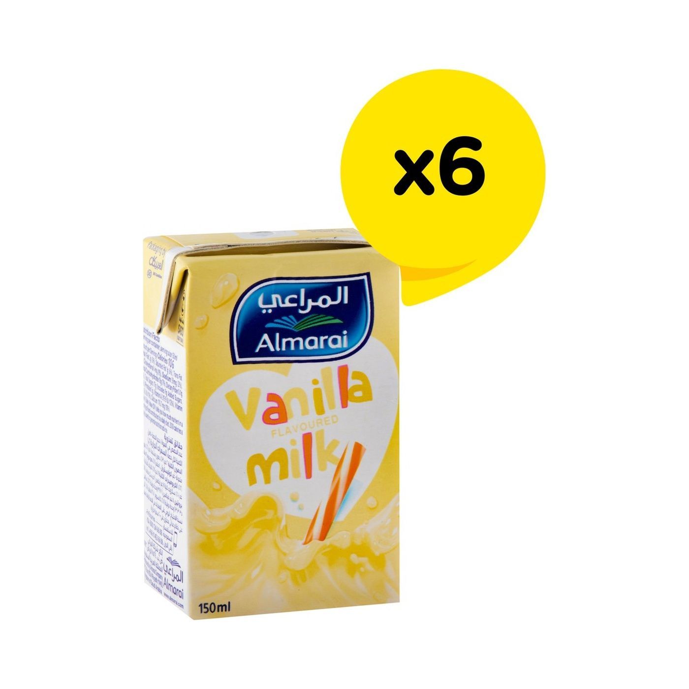 Almarai Uht Nijoom Vanilla Milk, 6x150ml