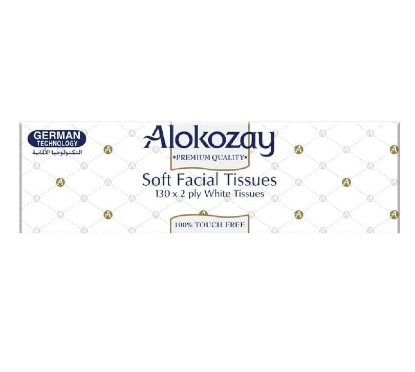 Alokozay Premium Quality Doux White Facial Tissues 2 Ply, 130 Sheets