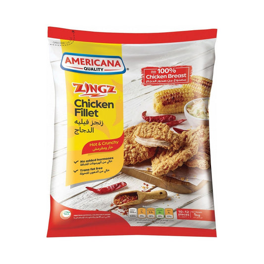 Americana Hot & Crunchy Zingz Chicken Fillets 1 Kg