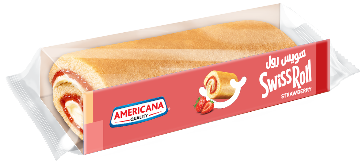 Americana Strawberry Jumbo Swiss Roll, 110g