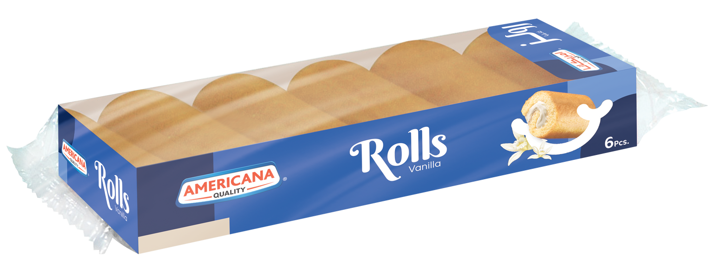 Americana Vanilla Mini Cake Rolls, 6 Pieces, 120g